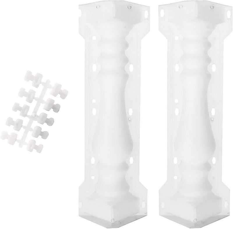 EAIVENY Prefabricated ABS Balcony Mold,Concrete Balustrade Mold Concrete Formwork for Outdoor Construction, DIY Home Improvement, Easy Installation and Reusable Design (Style 16) - Image 1